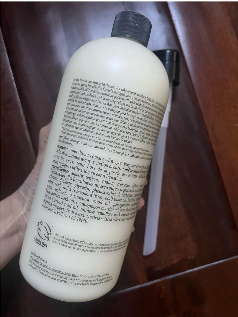 Philosophy PURITY One-Step Facial Cleanser- 32 fl oz With Pump New